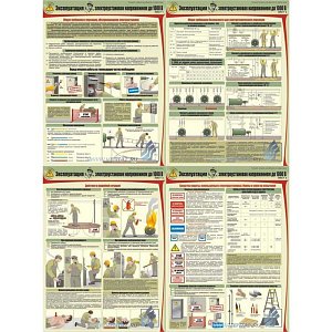 Информационный плакат Эксплуатация электроустановок напряжением до 1000 В