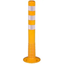 Гибкий сигнальный столбик (делиниатор) (Высота: 750мм. Размер основы: 80-220мм. Вес: 1.31 кг.) (Материал: Полиуретан) (Цвет: желтый)