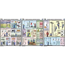 Информационный плакат Средства защиты в электроустановках