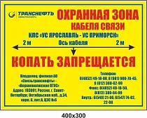 Опознавательный знак для обозначения трассы кабеля связи на местности ПЛ-КЛС-ТР