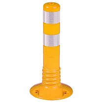 Гибкий сигнальный столбик (делиниатор) (Высота: 450мм. Размер основы: 80-220мм. Вес: 0.94 кг.) (Материал: Полиуретан) (Цвет: желтый)
